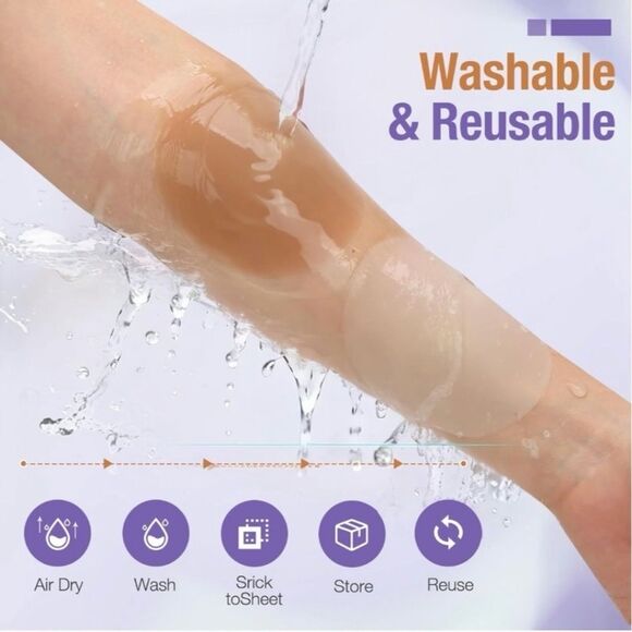 Gdsun Seamless & Invisible Nipple Covers Ultra-thin 2 Pairs #2 Dark New! - Picture 3 of 6